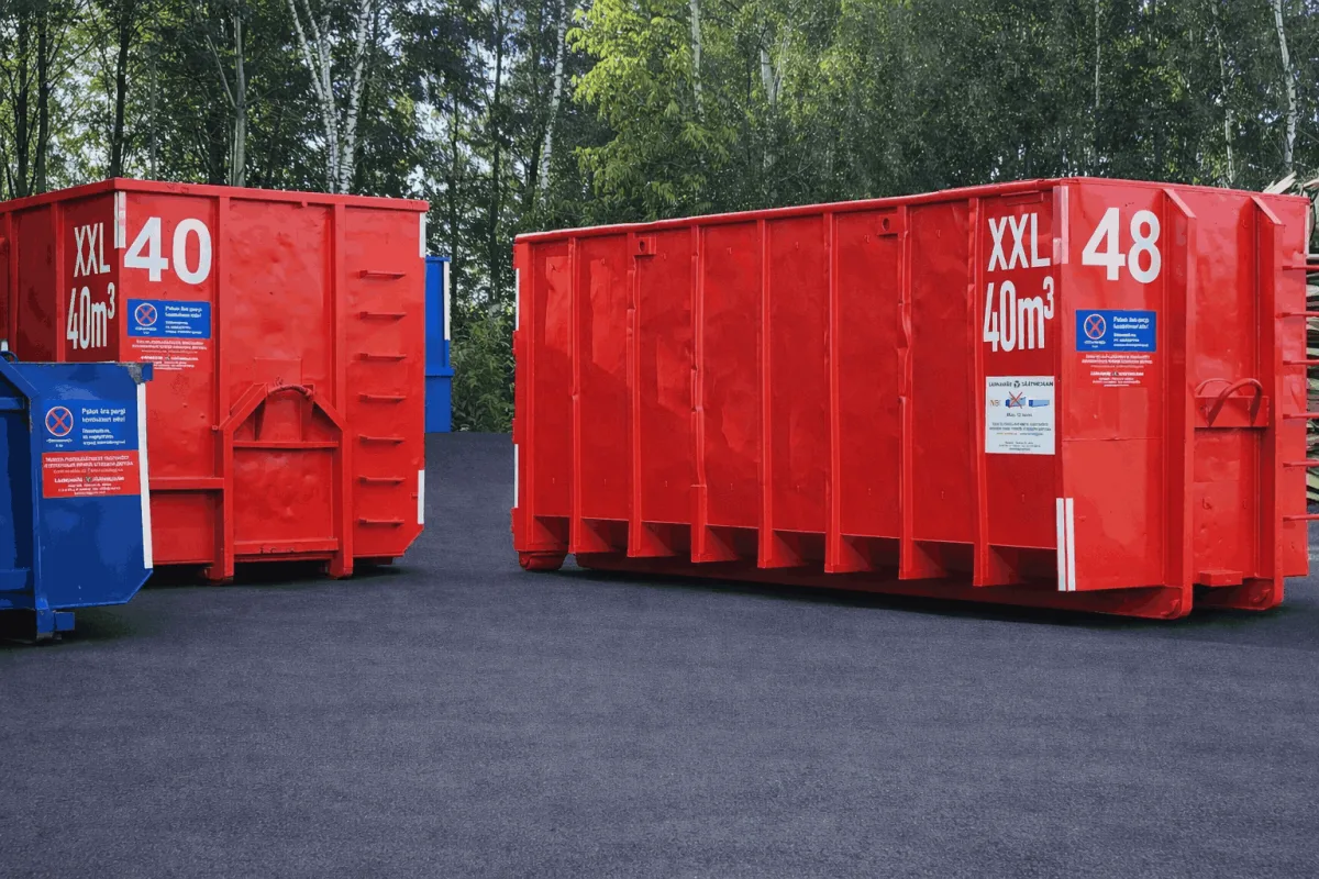 Красные контейнеры XXL на 40 и 48 м³